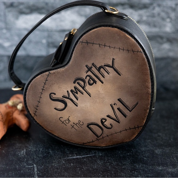 Original Hand Painted Voodoo Doll Purse with Crossbody Strap - Picture 3 of 4